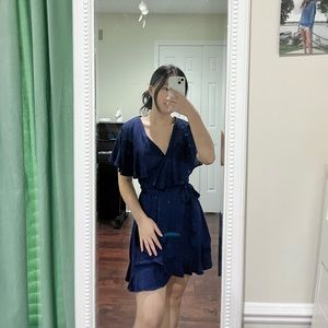 Altar’d State Navy Wrap Dress